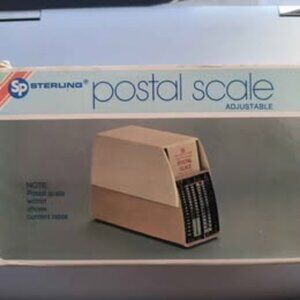 VINTAGE: Sterling Plastics Borden Vintage Adjustable Postage Scale